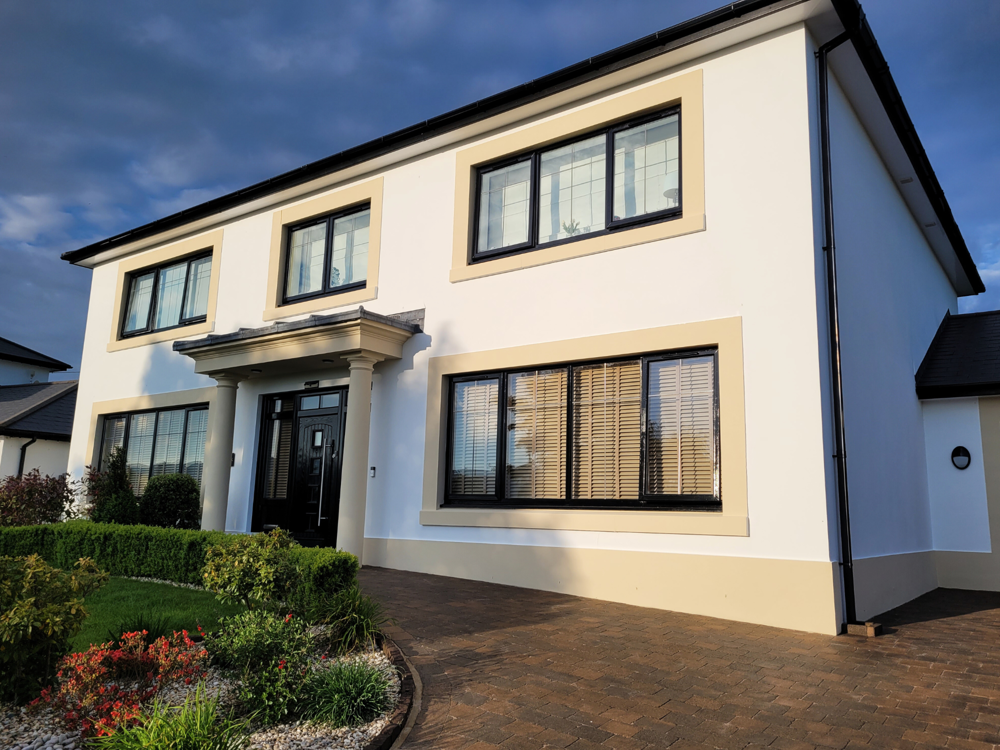 Masonry paint once left to dry on a property